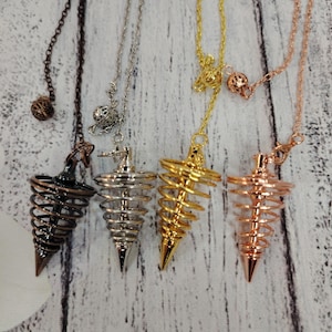 Divinatory pendulum, solid brass pendulum, radiesthesia, esotericism