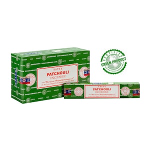 Incense Satya Sai Baba Patchouli Agarbatti Offer Box of 12 packs of 15 grams (about 144 sticks)