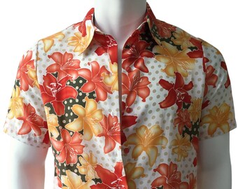 80s vintage patterned button shirt