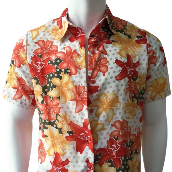 80s vintage patterned button shirt