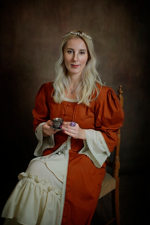 Conjunto de trajes de mam e hija de la poca victoriana Vestido