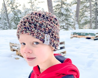 Sombrero de invierno / Gorro de invierno / Sombrero para niños / Sombrero de niño de ganchillo / Sombrero de ganchillo / Gorro de ganchillo