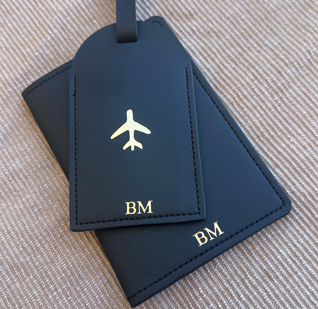 Personalised Passport Holder and Luggage Tag Set Travel Set Etsy