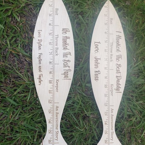 Large fish ruler/measuring stick custom and personalized