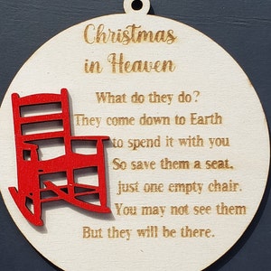 Christmas in Heaven ornament gift svg dxf