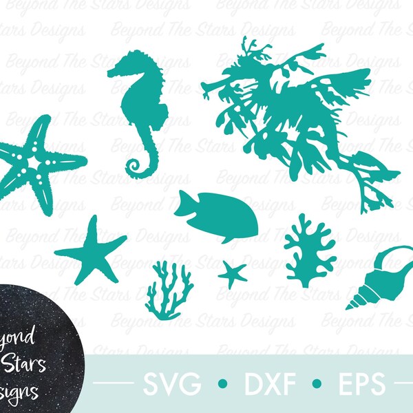 Leafy Sea Dragon & Sea Life *SVG - DXF - EPS* Cutting File