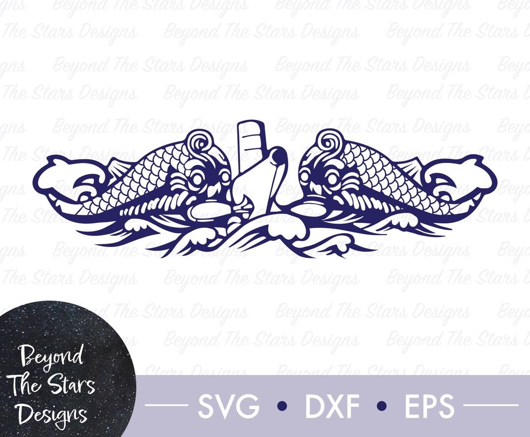Submarine Dolphin SVG DXF EPS Cutting File Etsy