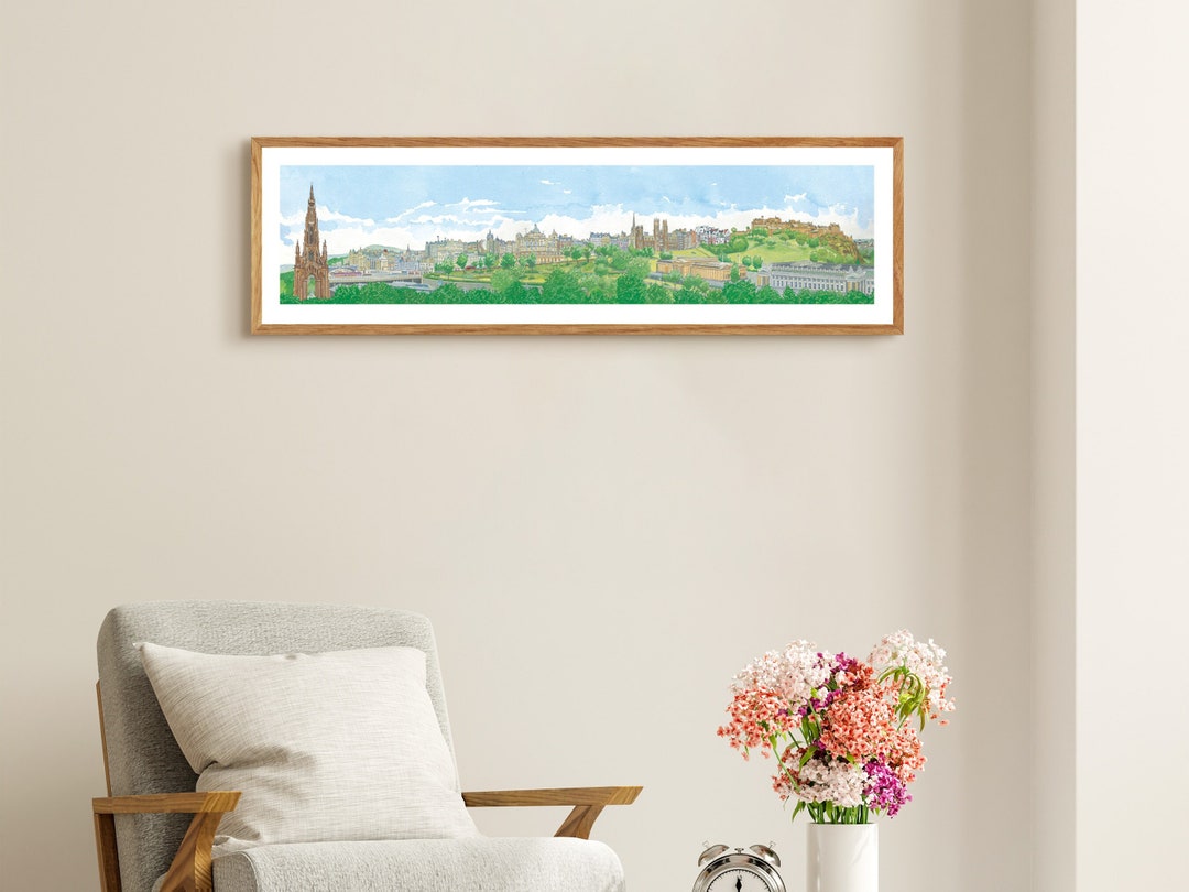 Edinburgh Castle Skyline Watercolour Print: Signed Limited Edition - Etsy