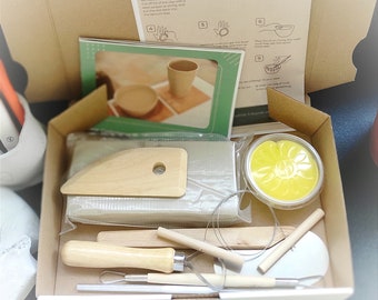 Pottery kit - DIY Pottery Kit - Home Craft Kit - Adult Craft - Air Dry Clay Kit - Clay Kit - Do it yourself - Christmas Gift