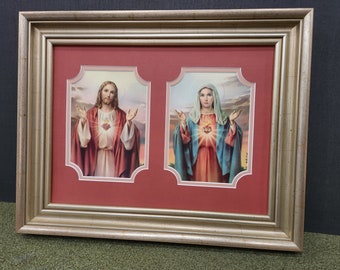 Set di 2 immagini Sacro Cuore di Gesù e Maria Stampe d'Arte Cattolica - 12x16 di LaFuente - pronto per essere incorniciato! - Italia Set di 2 immagini Sacro Cuore di Gesù e Maria Stampe d'Arte Cattolica - 12x16 di LaFuente - pronto per essere incorniciato! - Italia
