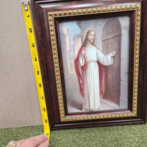 Vintage Jesus Knocking at the Door Framed Catholic Print. - Etsy