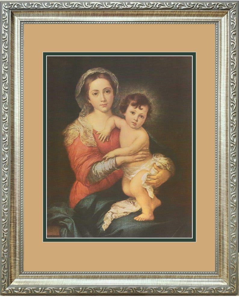 Madonna and Child Jesus Sacred Art Framed Picture. - Etsy Australia