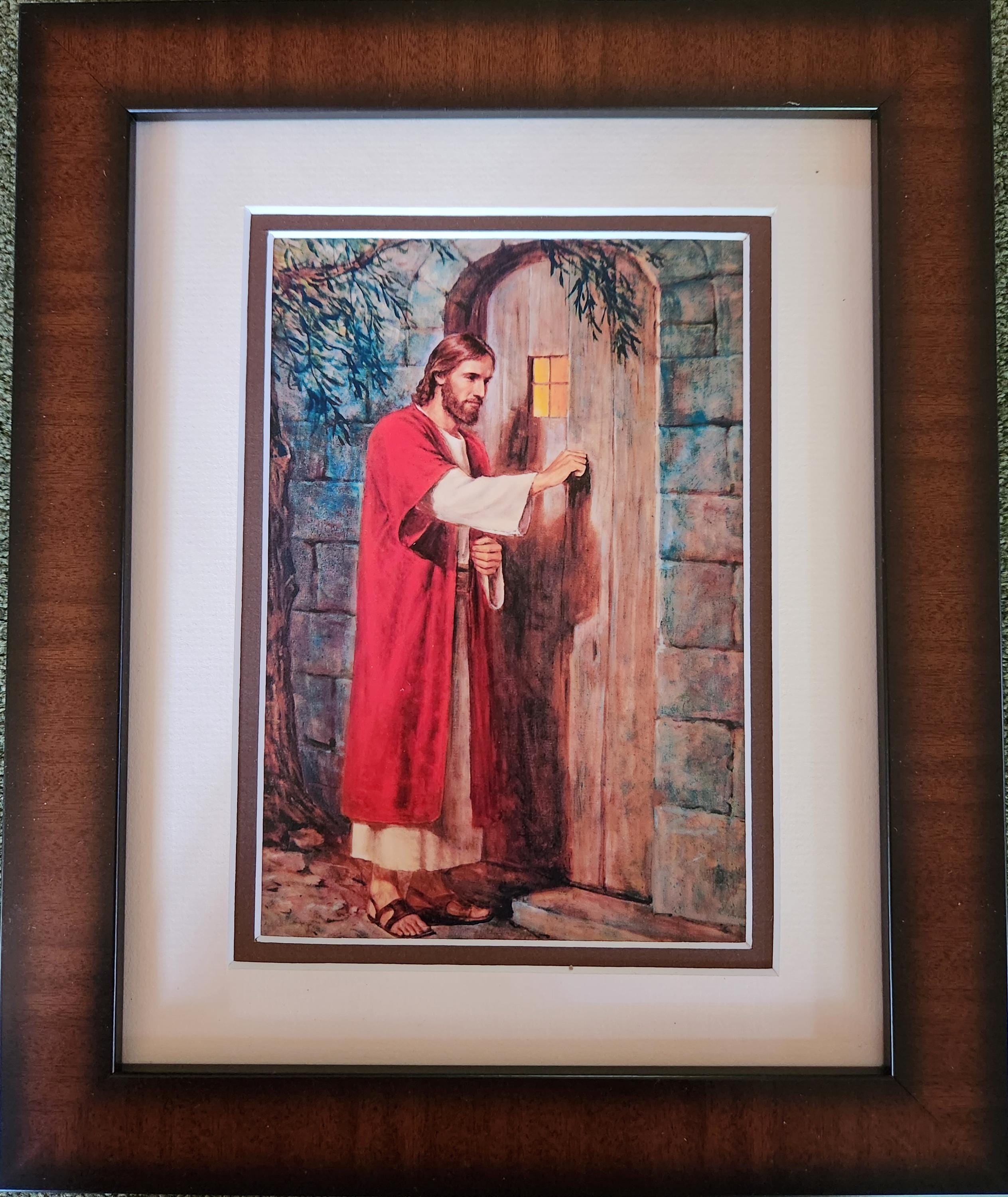 Jesus Knocking at the Door Custom 8" X 10" Framed Art Print. - Etsy