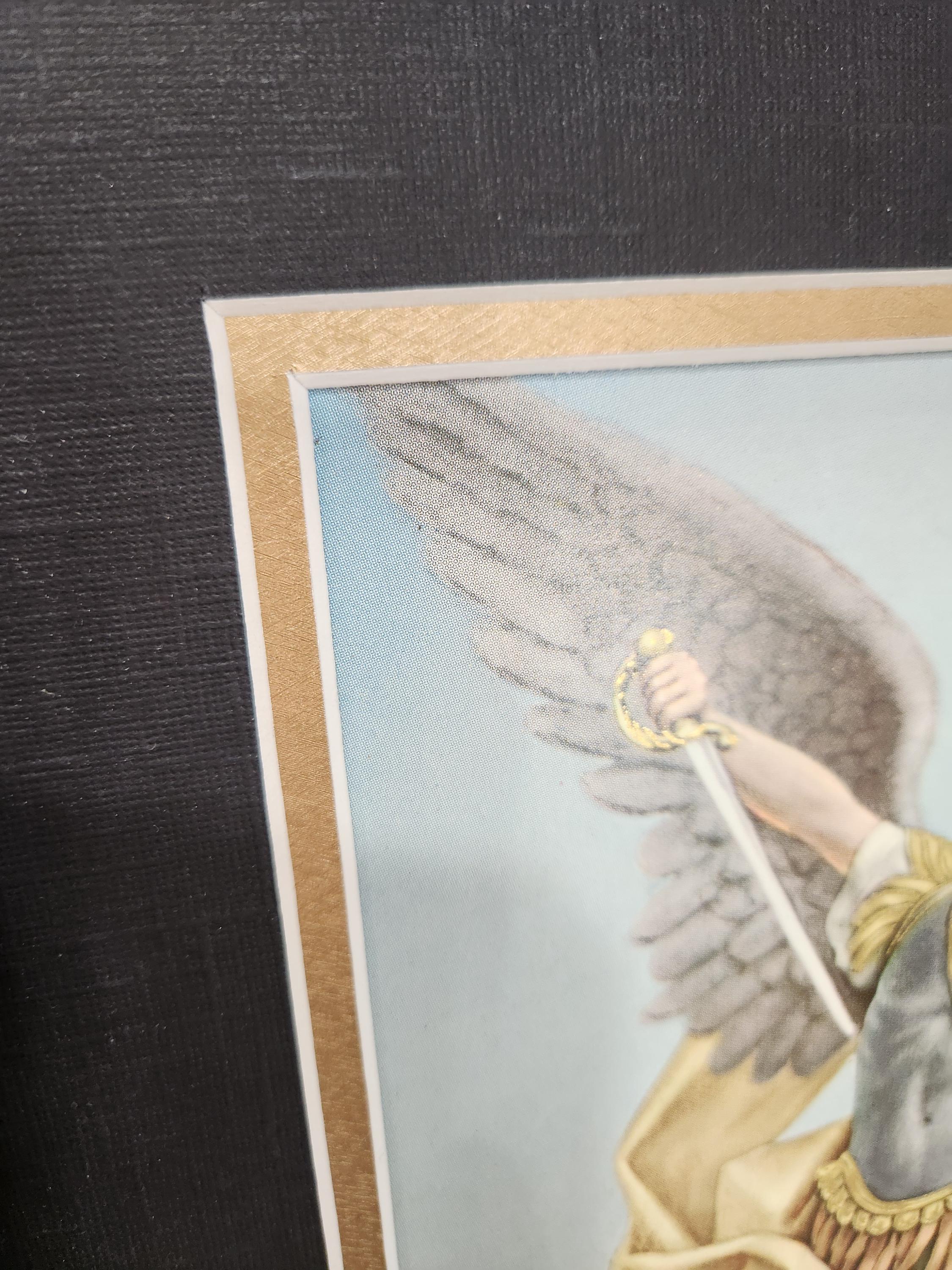 聖ミカエル大天使のイタリア版画、マット仕上げ、額入り - Etsy 日本