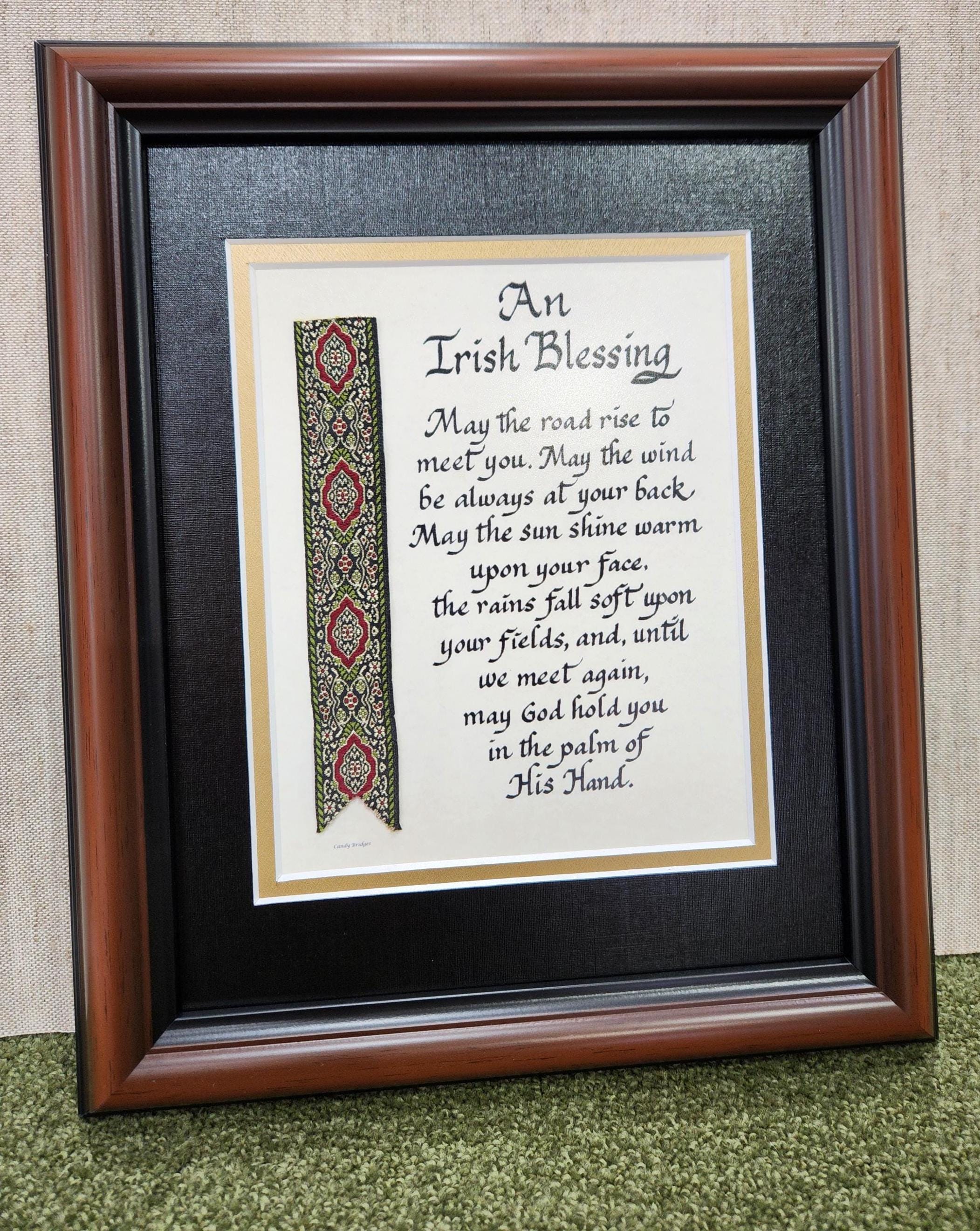 An Irish Blessing Poem Framed Picture With Decorative Ribbon. - Etsy