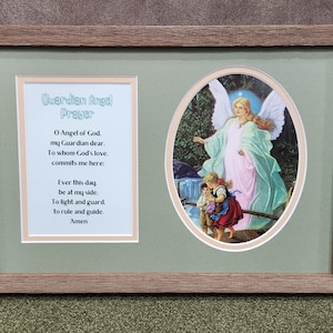 Guardian Angel framed picture for boy.