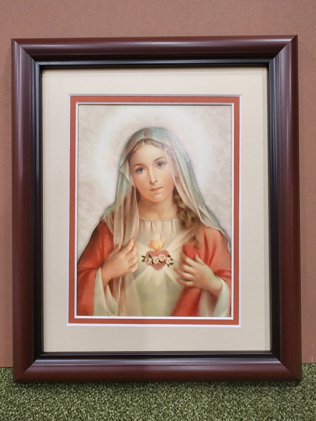 Immaculate Heart of Mary Custom Framed Art Print - Etsy