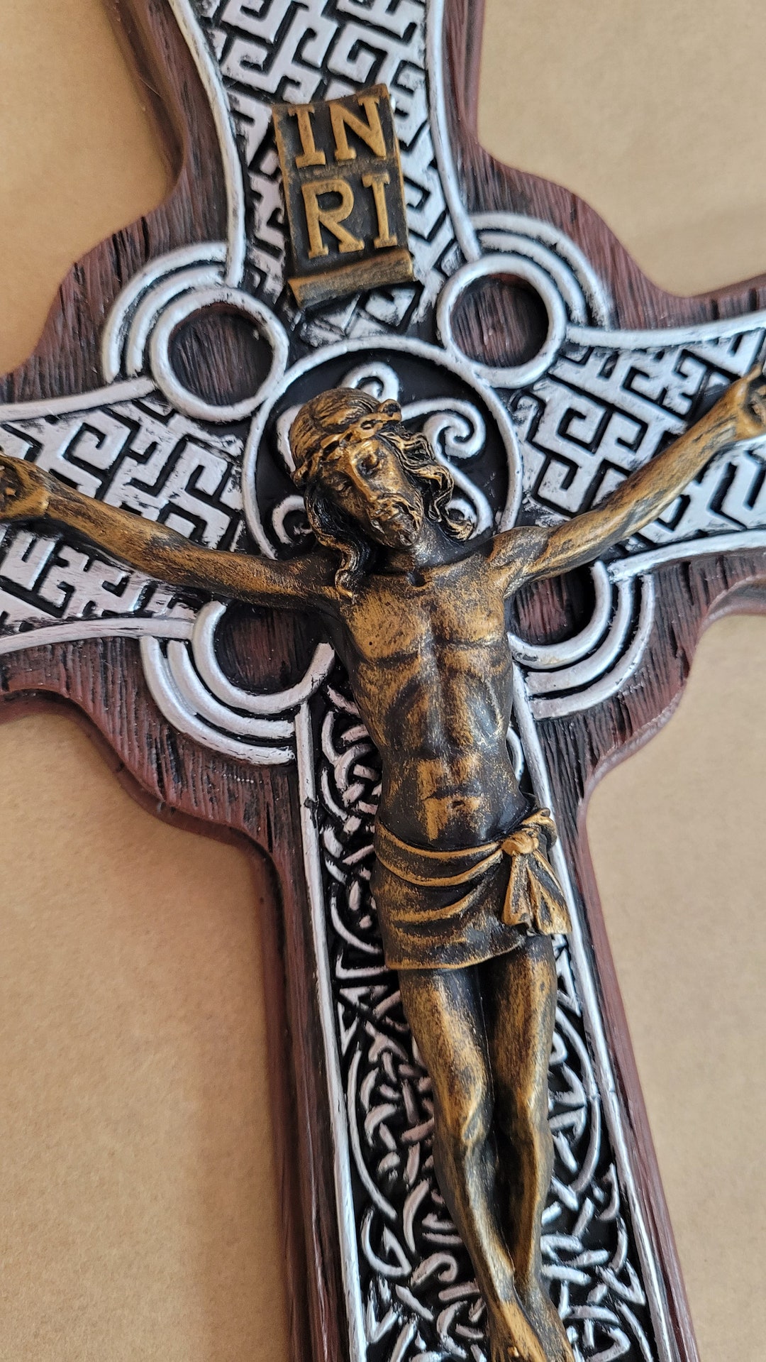 Celtic Wall Crucifix Cross Etsy