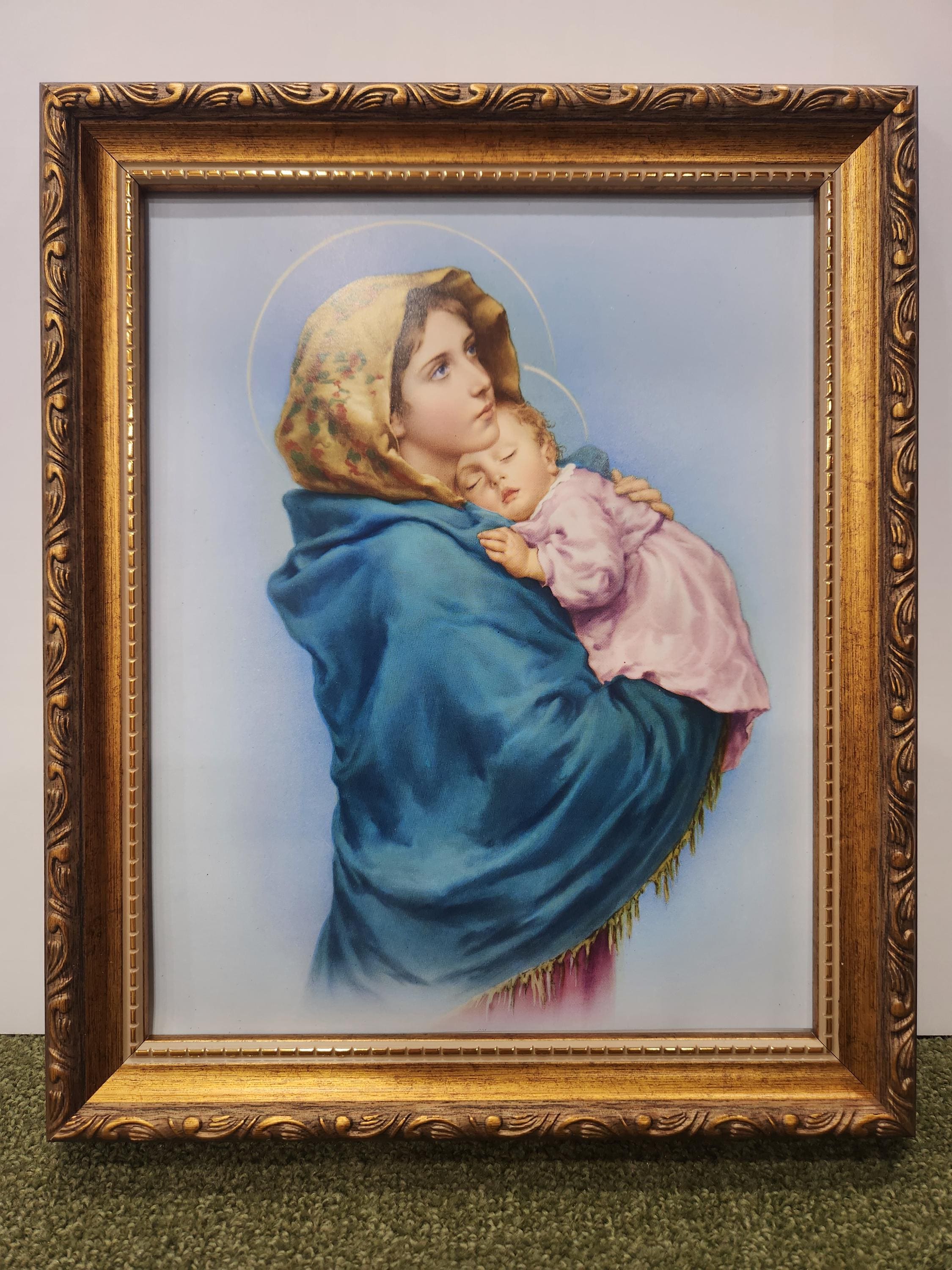 Madonna of the Streets Mother and Child Framed Print in Gold or Silver ...