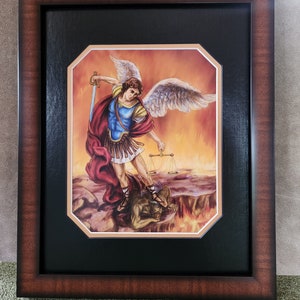 Saint Michael custom framed print