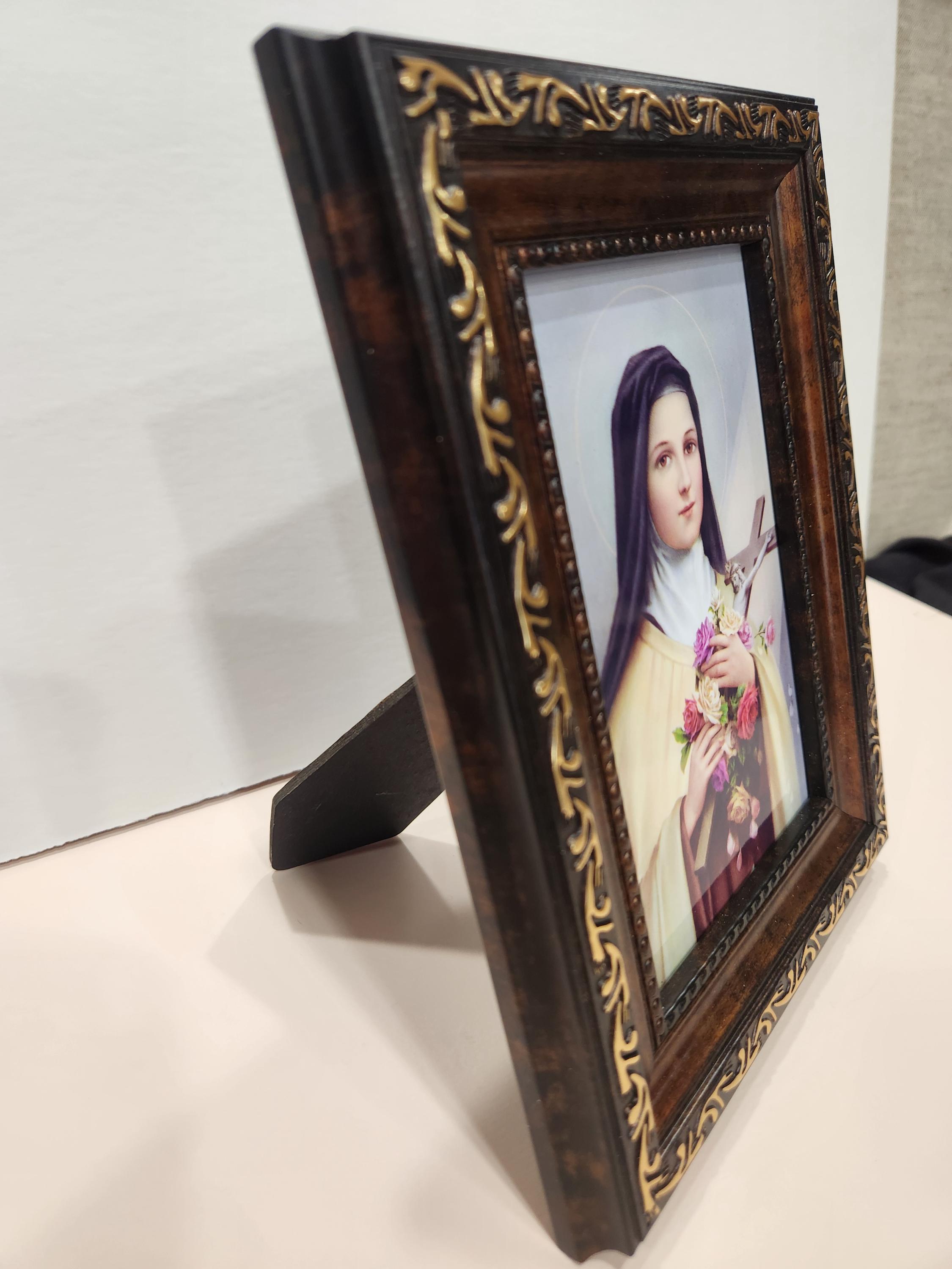St. Therese of Lisieux Small Framed Catholic Saint Desktop Picture - Etsy