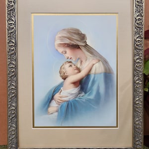Madonna and Child Custom Framed Catholic Art print