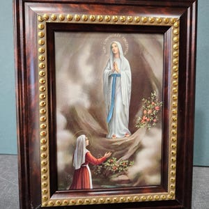 Our Lady of Lourdes framed picture