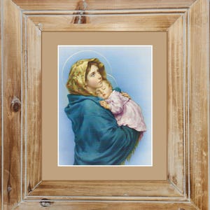 Madonna and Child framed Sacred Art print - Madonna of the streets