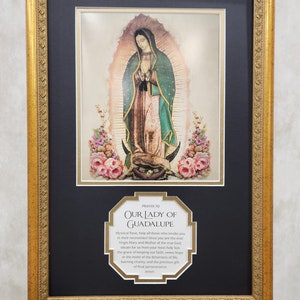 Our Lady of Guadalupe with prayer custom framed picture