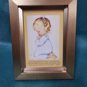 Jetzt lege ich mich hin, um kleines Mädchen zu schlafen gerahmt Bild.