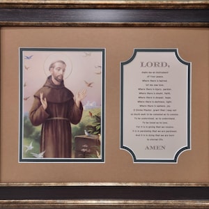 &quot;Gerahmtes Bild &quot;&quot;St. Franziskus von Assisi&quot;&quot;: Katholische Dekoration.&quot;