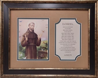 "Gerahmtes Bild ""St. Franziskus von Assisi"": Katholische Dekoration."