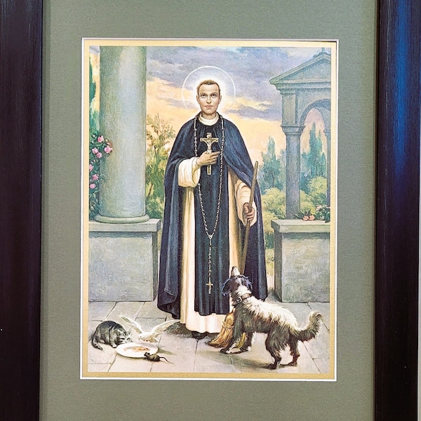 St. Martin de Porres estampe encadrée