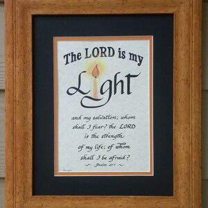 The Lord is my Light and my salvation Psalm 27 Scripture verse framed image 5