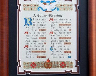 Ingelijste foto Irish House Blessing, huwelijkscadeau, gepersonaliseerd woondecoratie