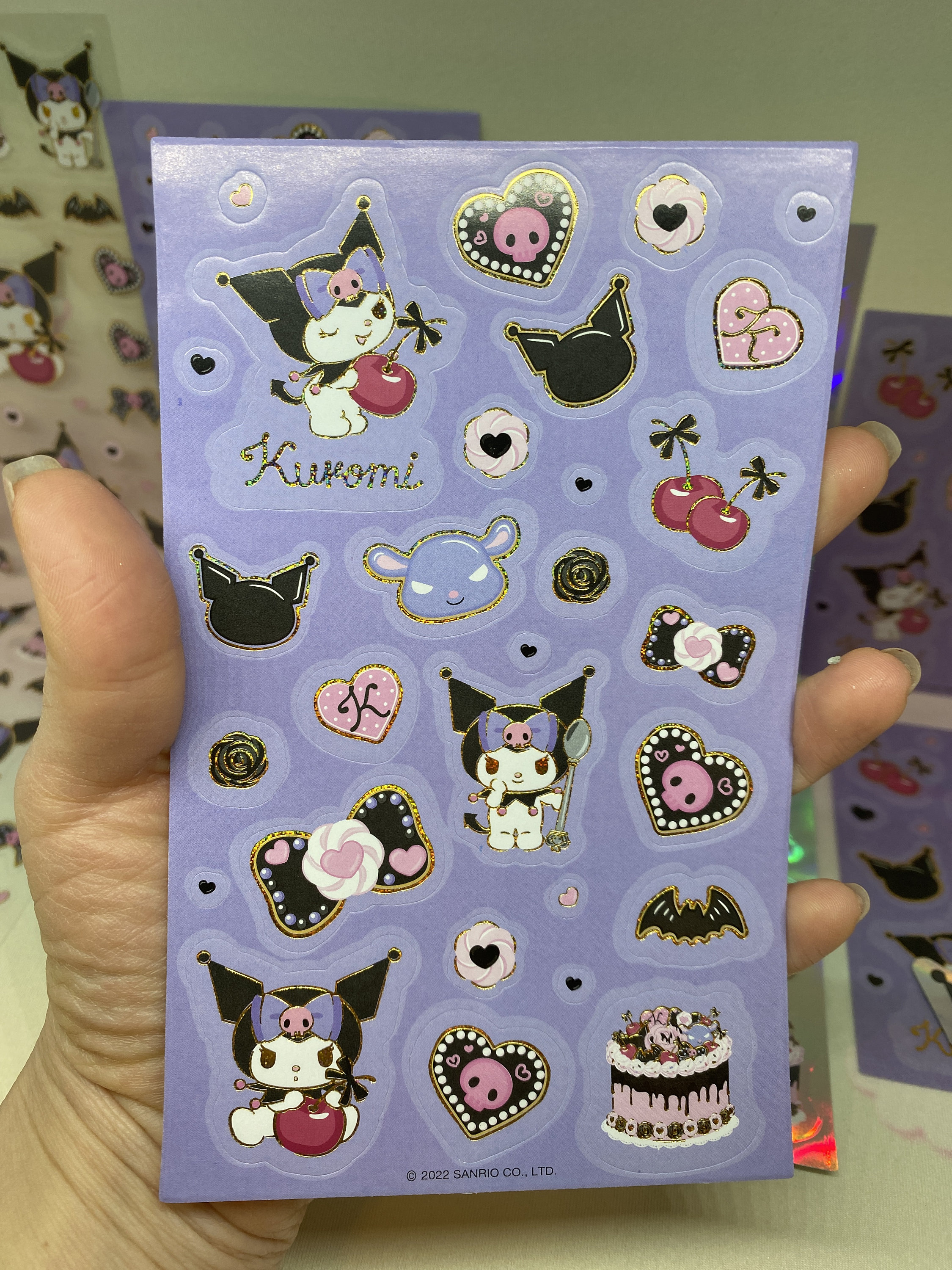 Kuromi Sticker Pack 9 Sticker Sheets 1 Decal Etsy