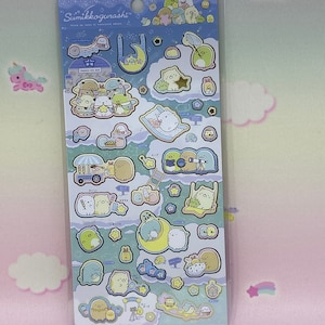 2021 Sumikko Gurashi Starry Night Sticker Sheet (Light Blue Sheet)