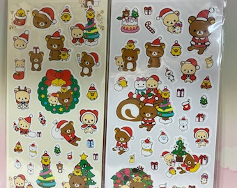 2021 Rilakkuma Christmas Sticker Sheets (pick one)