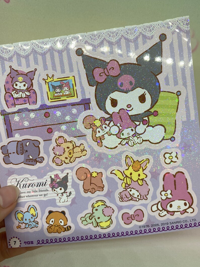Kuromi Holo/shimmer Sticker Sheet pick One Etsy