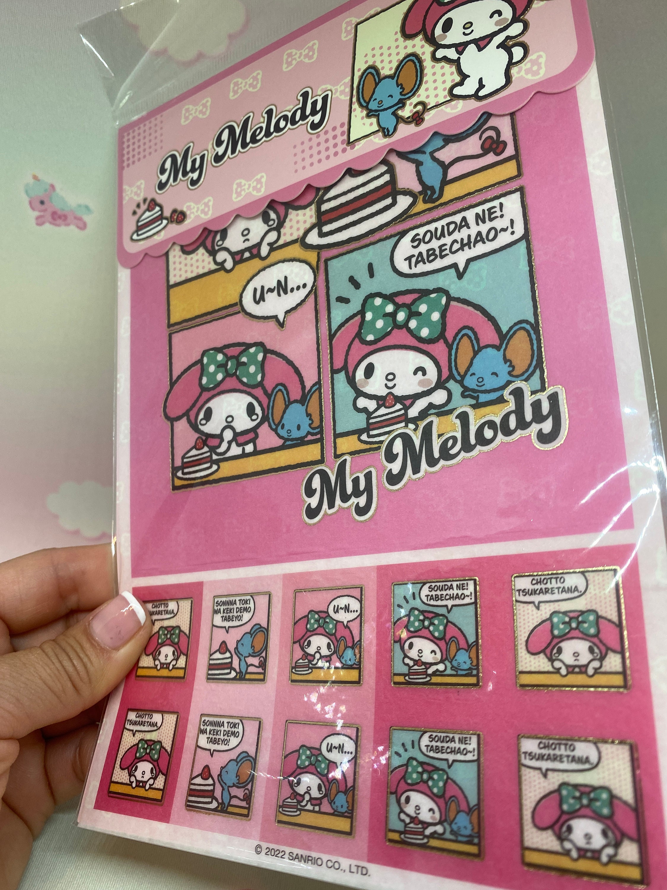 Hoja de pegatinas grande de Kuromi My Melody y Pompompurin - Etsy España