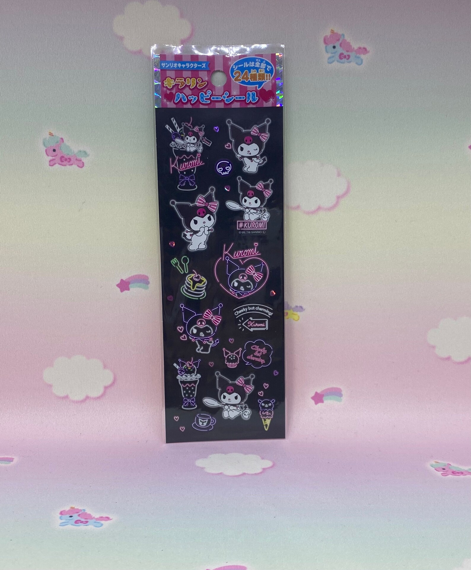 Kuromi Holographic Seal Sticker Sheet Etsy Singapore