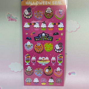 Kawaii Halloween Characters Sticker Sheet