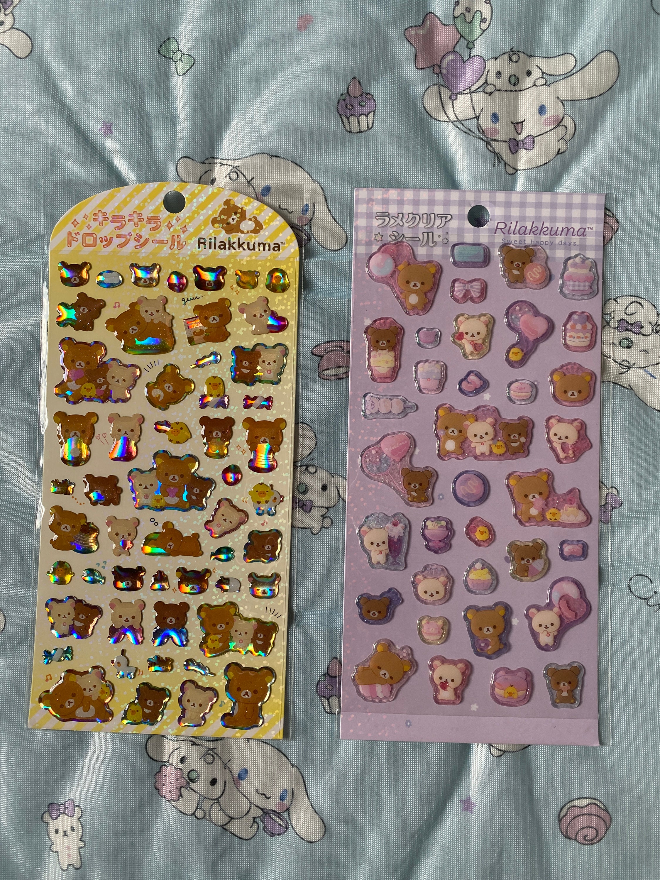 2024 Rilakkuma Jelly Sticker Sheet With Glitter Accents (Pick One)