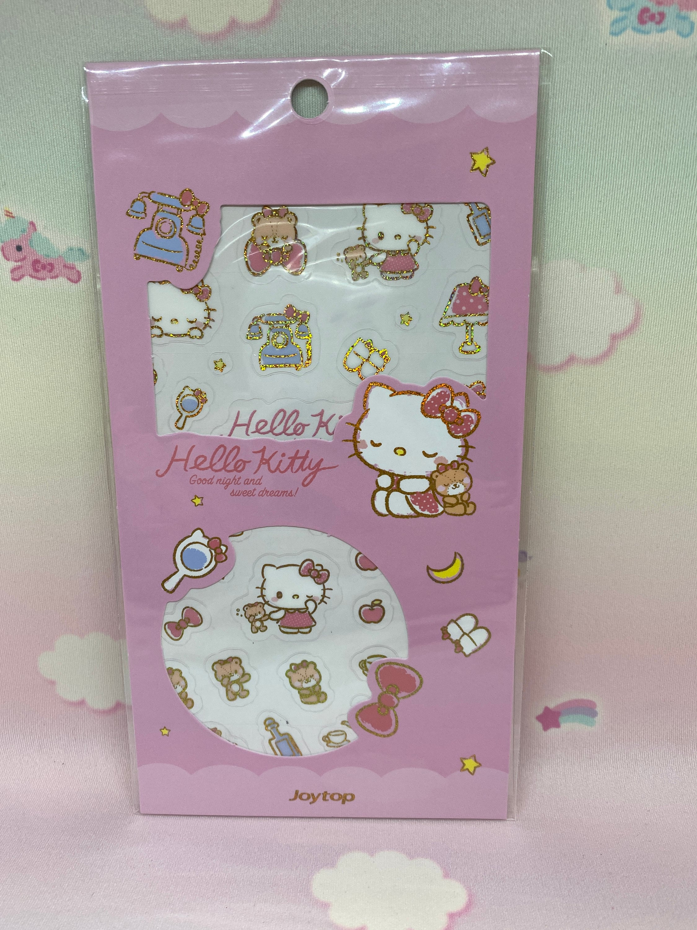 Hello Kitty or My Melody Sticker Sheet With Glitter/gold Accents (pick ...