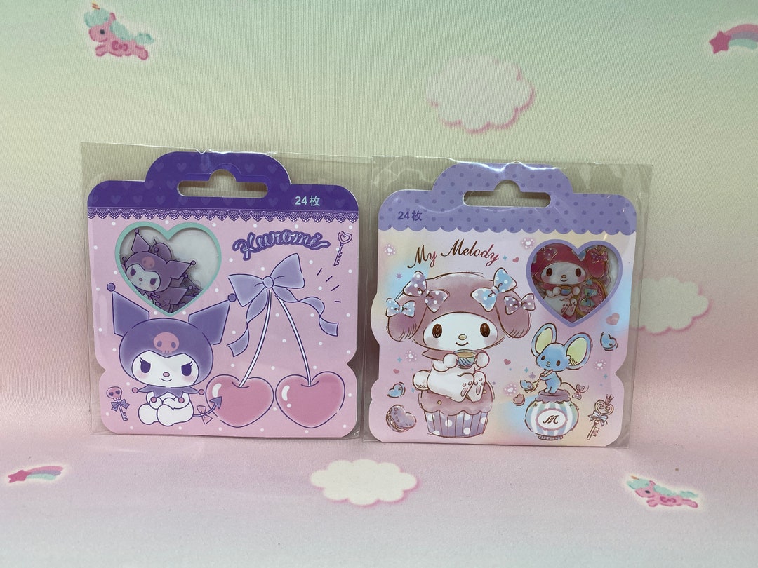 Copos de pegatinas de Kuromi y My Melody Elige uno - Etsy México