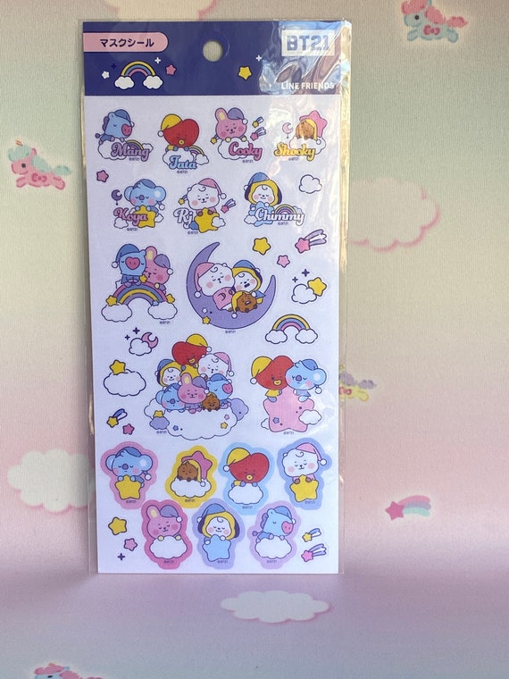 BT21 Hoja de pegatinas de buenas noches - Etsy España BT21 Hoja de pegatinas de buenas noches - Etsy España