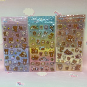 2022 Rilakkuma Jelly Sticker Sheet With Glitter Accents (Pick One)