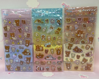 2022 Rilakkuma Jelly Sticker Sheet With Glitter Accents (Pick One)