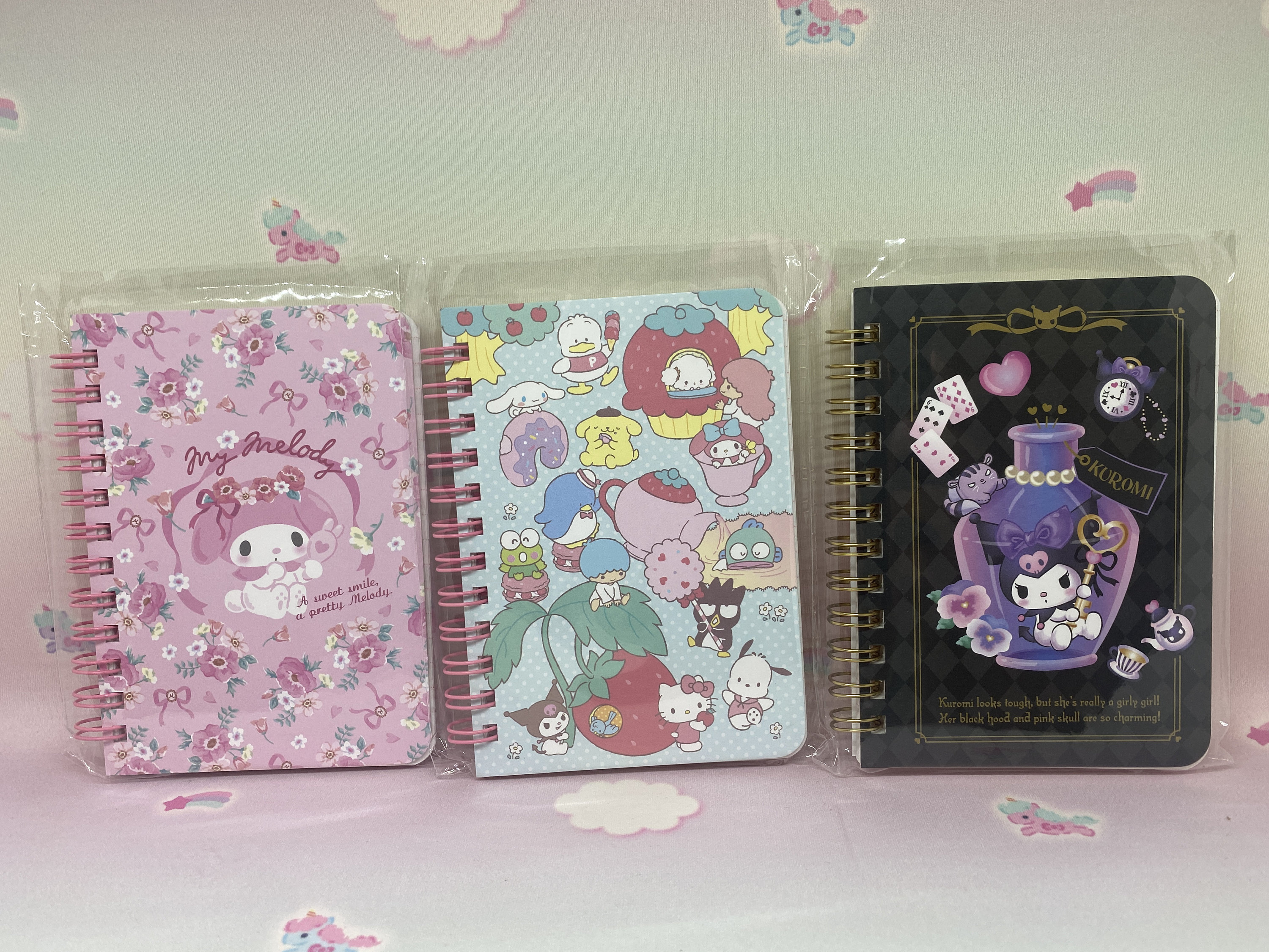 Sanrio, My Melody, Kuromi Notebook/memo Book pick One 