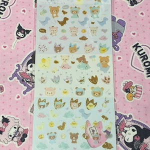Rilakkuma Kawaii Dinosaur Collection Sticker Sheet
